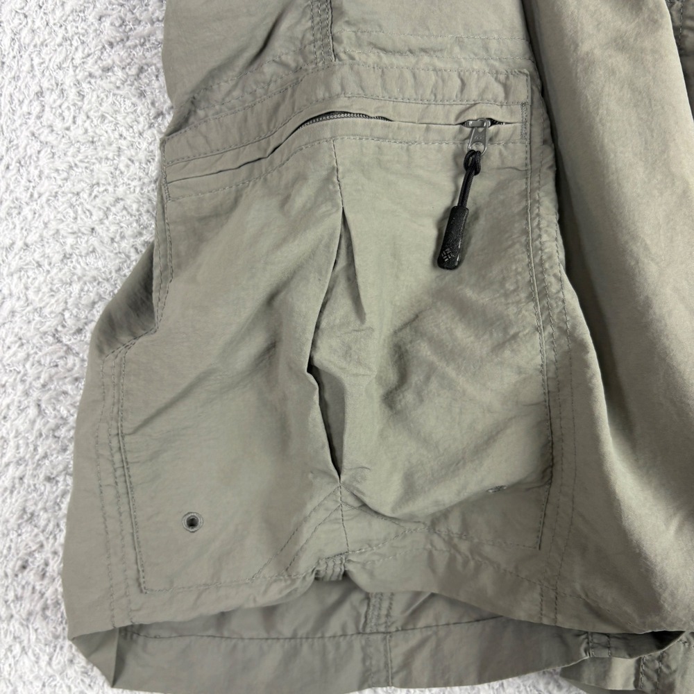 Columbia Cargo Shorts Mens Medium Gray Belted Nylon Hiking Fishing Utility - Picture 3 of 9